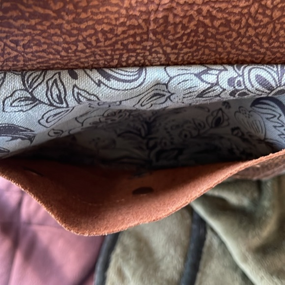 Myra canvas leather cowhide crossbody bag - Picture 5 of 6